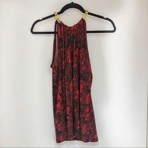 MICHAEL KORS eye-catching luxury tank top w/ gold